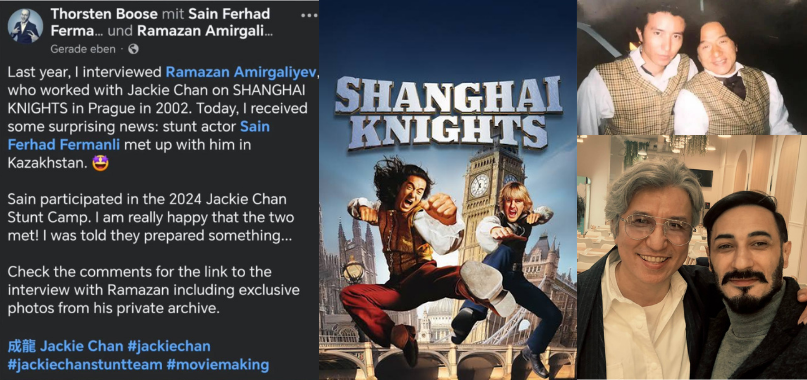 Sain Fərhad Ceki Çanın dublyoru ilə görüşdü